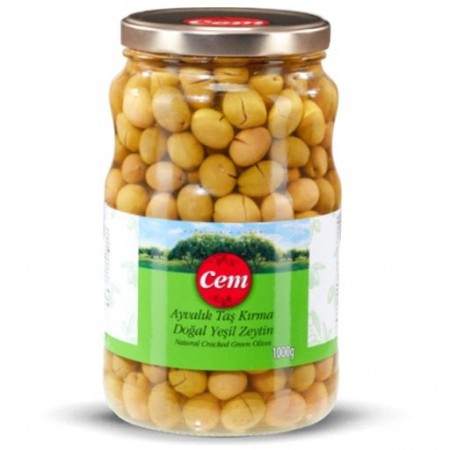Cem Green Olives Cracked Ayvalik 1700 ml (1,7 KG)