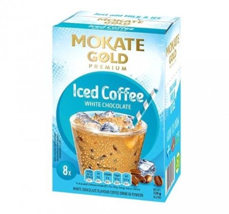 Mokate Iced Coffee White Choco 15 gr X 8 stk