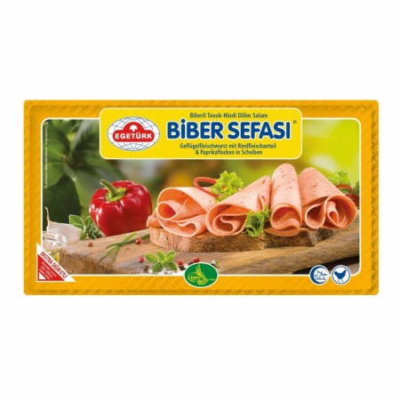 Egetürk Pepper Sefasi Kalkun Skiver Salami 125 gr