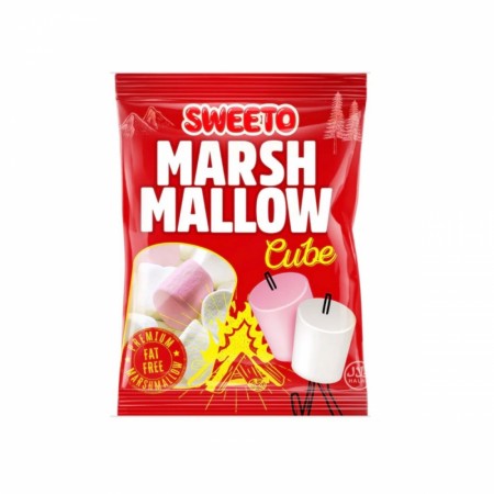 Sweeto Marshmallow Ping og hvit 140 g