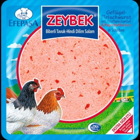 Efepaşa Zeybek Pepper Kylling Kalkun Salami i skiver 200 gr