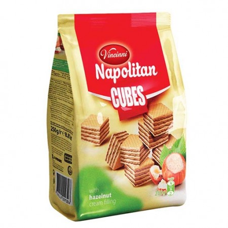 Vincinni Napolitan Cubes Hazelnut 250gr