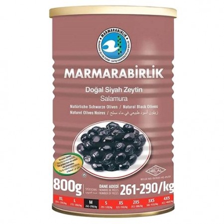 Marmarabirlik Svarte Oliven Tinn Super M 1200 gr 