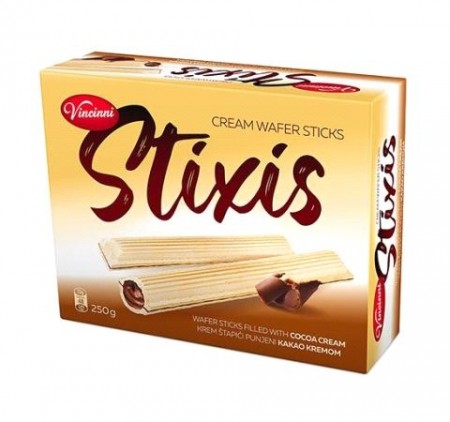 Vincinni Stixis Wafer Sticks Cacao Cream 250gr 